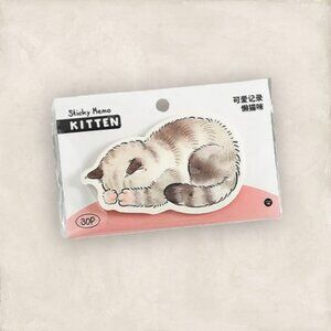 Kawaii Shy Kitten Sticky Memo Note Pad